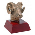 Ram, Antique Gold, Resin Sculpture - 4"